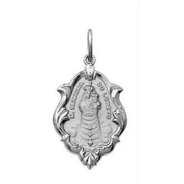 Imagem de Pingente Pequeno 1.3cm Nossa Senhora Aparecida Ouro 18k Branco k070 - 