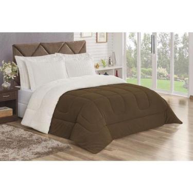 Imagem de Cobertor London Com Manta E Sherpa King - Malular, Tabaco