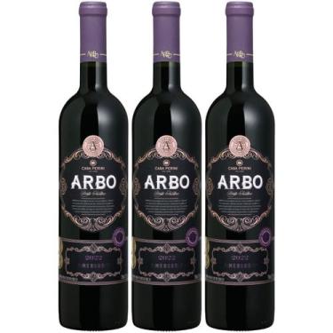Imagem de Vinho Tinto Seco Merlot Arbo Casa Perini 750ml Kit 3un