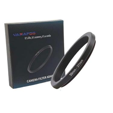 Imagem de Adaptador de anel de metal para cima/para baixo compatível com câmeras mirrorless DSLR Lens, conversor de rosca de filtro UV CPL ND, preto (39-37)