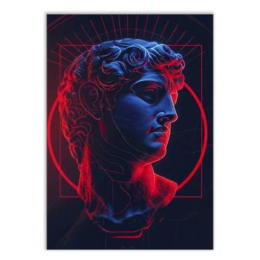 Imagem de Placa Decorativa David Michelangelo Ilustração Aesthetic Decoração Poster Quarto Sala