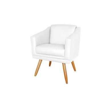Imagem de Poltrona Decorativa San Diego Sala Recepção Sint Branco - arti mobili