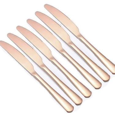 Imagem de Conjunto 6pçs Cortes De Mesa Inox Rose Gold Rústico Luxo - Gici Casa