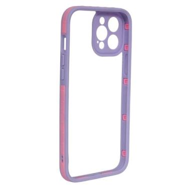 Imagem de Capa Capinha Transparente Borda Compatível Iphone 12 Pro Max - Tesla S