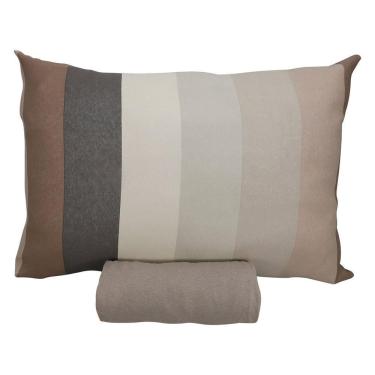 Imagem de Jogo De Cama Solteiro Portallar Malha 100% Algodão Estocolmo 2 Peças Bege