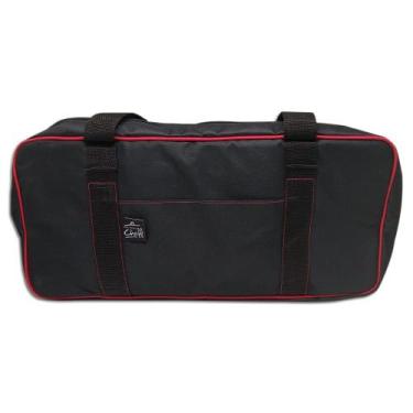 Imagem de Pasta Cordura Nylon Preta com Friso Vermelho 16 Compartimentos - P. Ch