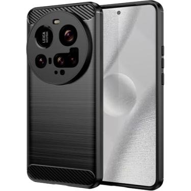 Imagem de Capa Para Xiaomi 15 Ultra (Tela 6.73) Carbon Fiber Fina Leve Maleável (Preto)