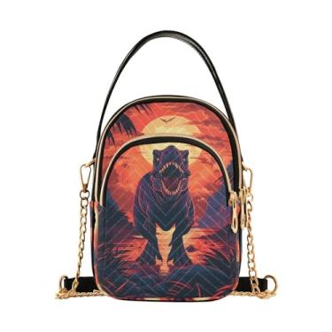 Imagem de senya Bolsa tiracolo feminina rosa preta leopardo casual de couro, Multicolorido., One Size
