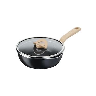 Imagem de Panela Wok Tefal One Pick Pot 22cm Alumínio Antiaderente Indução Tampa Vidro Preto