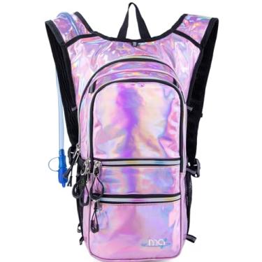 Imagem de Mubasel Gear Mochila de Hidratação com Luzes Led Bacanas, Pacote de Hidratação com Bexiga de 2 Litros, Bolsa Divertida e Colorida para Corrida, Caminhada, Escalada, Festivais de Música Urbana e Raves.