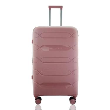 Imagem de Mala Grande Polipropileno Despachada Viagem Internacional Expansiva Rodas Duplas 360º Cadeado TSA Gladiador P1G Rosa