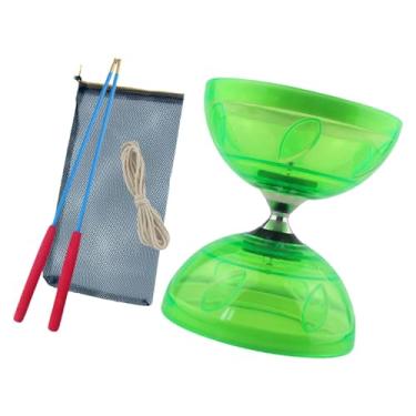 Imagem de JunZheHub Conjunto Diabolo com 2 Bastões - Kit de Malabarismo Divertido para Todas As Idades, Verde