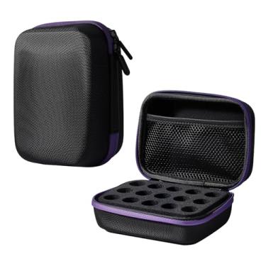 Imagem de Nomatox Estojo protetor de frasco de insulina com 15 compartimentos, estojo de viagem de peptídeos, bolsa organizadora de frasco de insulina serve para frascos padrão de 10 ml, sem bolsa de gelo (Roxo