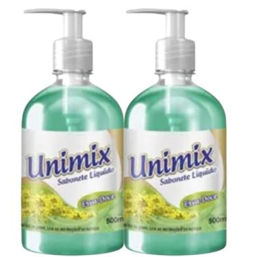 Imagem de 2x Sabonete Líquido Unimix Erva Doce 500ml – Frescor herbal e proteção suave para sua pele