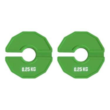 Imagem de Zxpjkyu Conjunto de 2 Anilhas de Peso para Halteres Padrão Acessórios Compactos para Academia, Verde, 104 Mm