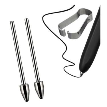 Imagem de Kit 2 Pontas de Metal Compativel Caneta S Pen S6 Lite S7 Fe S8 S9 Fe S10 Fe S21 S22 S23 S24 S25 Com Extrator