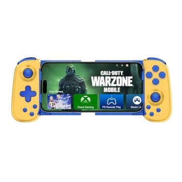 Imagem de Controle de telefone sem fio para iPhone/Android, controle de jogo móvel com joystick Hall, adequado para jogos Xbox Cloud, PS Remote Play, Steam Link, Call of Duty e mais - amarelo