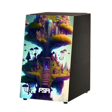 Imagem de Cajon FSA Instrumento de Percussão Profissional Feito à Mão - Graves Profundos, Som de Caixa Nítido, Madeira Brasileira, Design Ergonômico de Inclinação FTS7006 METAVERSO