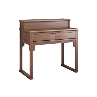 Imagem de ZzleoyuUUs-12 Prateleira de altar budista mesa de santuário com pedestal de nogueira preta, mesa de buda de oferta de riqueza, decoração de casa (pequena)