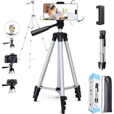 Imagem de Tripé para iPhone (extensão de 101.6 cm) com clipe de telefone - adequado para câmeras, telescópios, iPhone Live Streaming, projetores, 300 g, mini tripé infantil, equipamento pesando aproximadamente