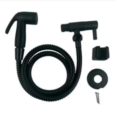 Imagem de Ducha Higiênica Manual, Kit Completo com Mangueira 120cm, Chuveirinho para Banheiro, Preto