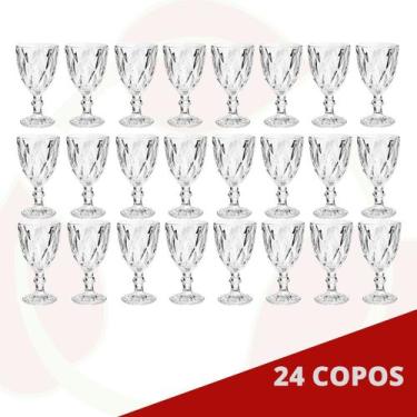Imagem de 24 Taça Diamante Bico De Jaca 300ml Transparente - ECO'S, Diamante