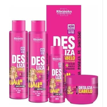 Imagem de Kit Capilar Desliza Cabelo, 4 Itens, Shampoo, Condicionador, Leave-in e Máscara Anti-Frizz