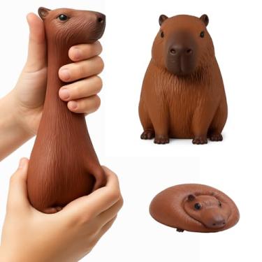 Imagem de Capivara Squishy Anti Stress Brinquedo Sensorial Infantil e Adulto Aperta Estica Toys Autismo, Fisioterapia e Ansiedade