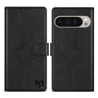 Imagem de ZZXX Capa carteira para Google Pixel 10 Pro XL com [bloqueio RFID] com compartimento para cartão, fecho magnético, capa protetora de couro dobrável para celular Pixel 10 Pro XL (preta - 6,8 polegadas)