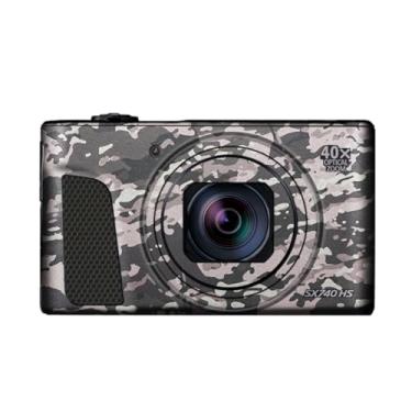 Imagem de SX740HS Película de vinil antirriscos para câmera Canon PowerShot SX740 HS 40x Adesivo de acessórios de fotografia de desenho animado (Camuflagem de campo)