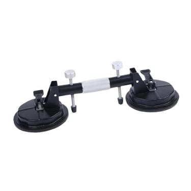 Imagem de KiBcsLic Ajustador de juntas de granito sem emendas com ventosas a vácuo Ferramenta prática para instalação de bancadas para nivelamento de lajes de vidro e, Preto