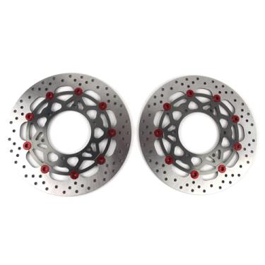 Imagem de Arashi Discos de freio dianteiros rotores para Suzuki GSX-S950 ABS 2021-2024, GSX-S1000 2015-2024, GSX-S1000 ABS 2015-2024, GSX-S1000F 2015-2022, peças de acessórios de reposição de motocicleta cinza