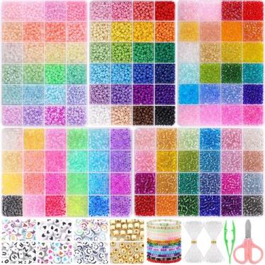 Imagem de Seed Beads Funtopia 13000 unidades para fabricação de joias com 120 co