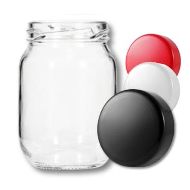 Imagem de Conjunto 5 Potes de Vidro 268ml Com Tampa Plástica Nadir Figueredo (Branco)