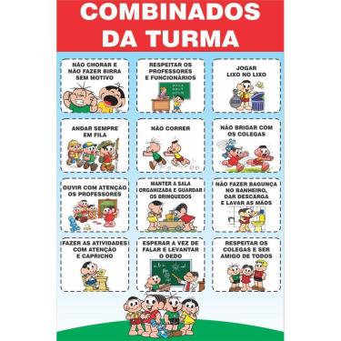 Imagem de Banner Arte Pronta - Combinados Da Turma Vermelho Mônica