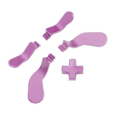 Imagem de aqxreight 5 PCS Controlador Paddle e D Pad Precise Fit Aço Inoxidável D Paddles Substituição para Series 2 e Light With for 1698) 2 S Controlador e (Roxo claro)