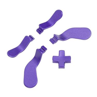 Imagem de aqxreight 5 PCS Controlador Paddle e D Pad Precise Fit Aço Inoxidável D Paddles Substituição para Series 2 e Light With for 1698) 2 S Controlador e (Roxo escuro)