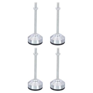 Imagem de PATIKIL Pés niveladores de móveis, 5 cm de diâmetro, base M8, rosca, 4 peças, aço carbono, ajustável, rosqueado, nivelador de móveis, nivelador de perna, com almofadas para armário de cadeira de mesa