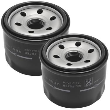 Imagem de laffoonparts 2 peças 16510-87J00 filtro de óleo, substituição para Su-zuki DF25 DF30 DF40 DF50 DF60 DF70, substitui 16510-87J01 16510-87J02