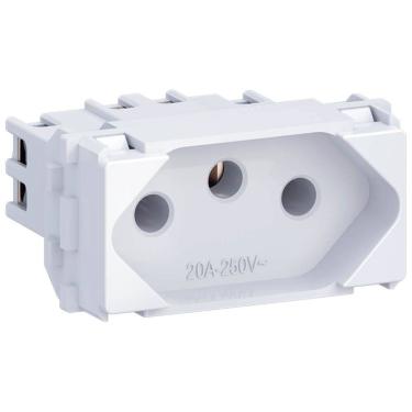 Imagem de Tomada 2P+T com 20 Ampères 250 Volts Branco - E011100120 - WETZEL