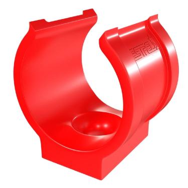 Imagem de Abraçadeira em PVC de Impacto para Tubo 1/2"" Vermelho - 2039 - ESTRELA