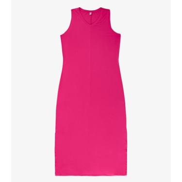 Imagem de Vestido Longo Plus Size Infinita Cor Rosa, Plus G4, Rosa
