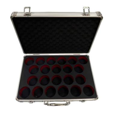 Imagem de rockible Caixa de armazenamento de bolas de bilhar, estojo de transporte, organizador, acessórios, comporta 22 bolas, mala de bolas de sinuca para viagens ao