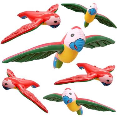 Imagem de Benwanfee 6 Pieces Inflatable Flying Parrot Inflatable Parrot Decorations for Tropical Party Gift Luau Decoration