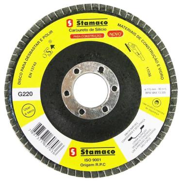 Imagem de Lixa Flap Grão 220 Pacman 115mm - 7036 - Stamaco Flap Pacmann 115 Grao 220 Construcao Sta 703.6