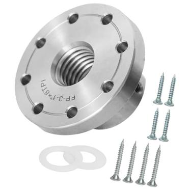 Imagem de YIJU Placa frontal de torno de madeira, acessórios, furos de montagem de parafusos, equipamento de carpintaria de substituição, peça de torneamento de, 3 Inch