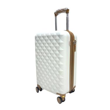 Imagem de Mala De Bordo 10Kg Expansível Branca Diamond Abs Ultra Leve