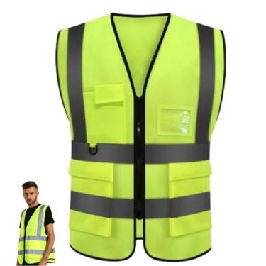 Imagem de Colete Sinalizador Faixa Refletiva EPI Segurança do Trabalho Operario 