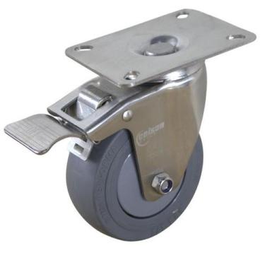 Imagem de Rodízio Inox 4 Pol com Freio e Roda Performa - 110Kg - Colson