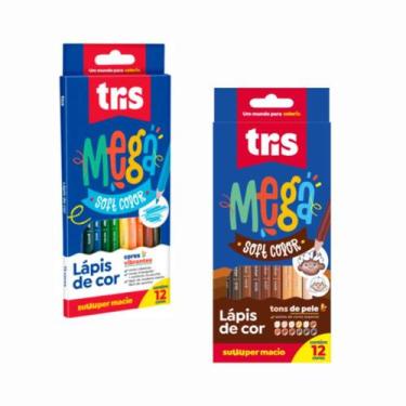Imagem de Kit Lapis de Cor Mega Soft Color + Lapis de Cor Tons da Pele mega Soft